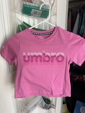 Umbro Pink Gradient Logo Short Sleeve Tee